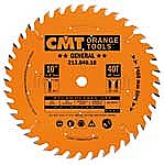 CMT 213.040.10 - General TABLE SAW BLADE - 10" x 40 Tooth ATB, .130 Kerf, 5/8" Bore