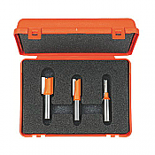 3-Piece Plywood Groove 1/2" Shank Router Bit Set